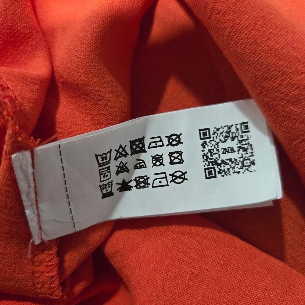 ZARA BRIGHT RED/Orange CREPE PALAZZO JUMPSUIT - Picture 11 of 13